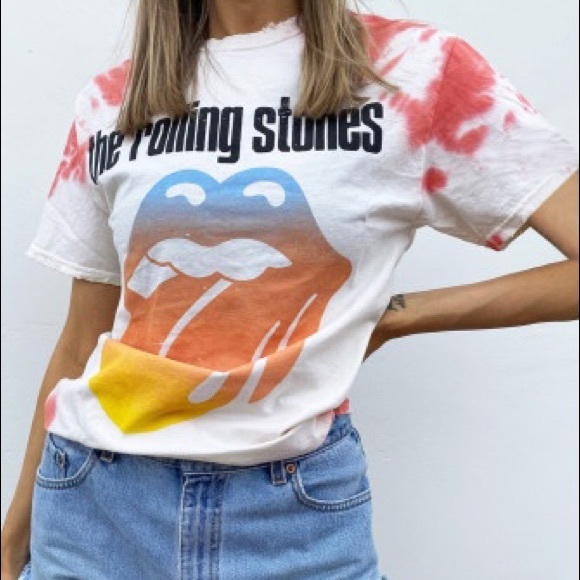 The Rolling Stones Tie Dye Tee Size S M L Women’s - Picture 1 of 8